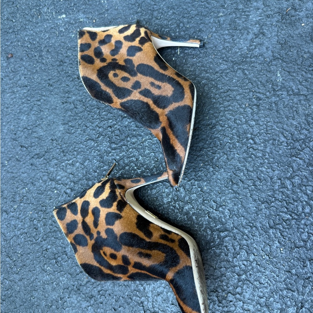 Tamara Mellon Leopard Print Heeled Boots